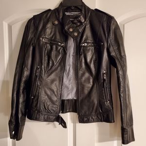 Black leather jacket